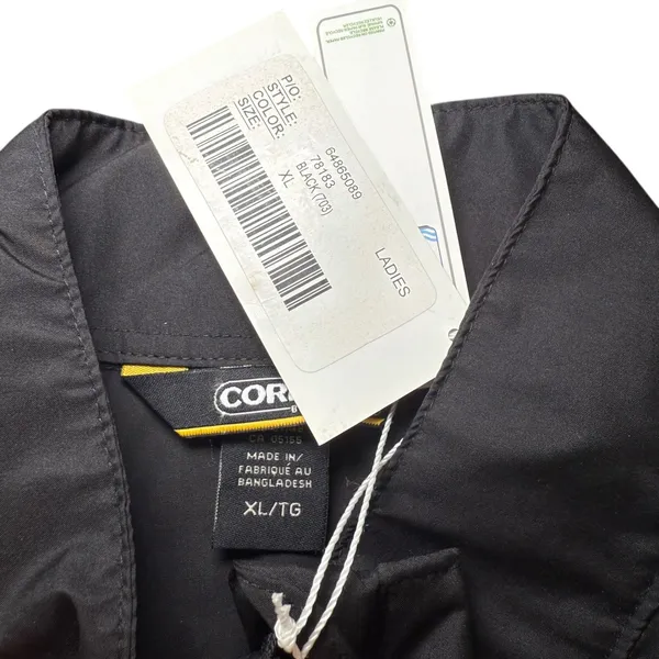 Core365‎ Ladies XL Black Lightweight Full Zip Windbreaker Jacket Logo - Image 2