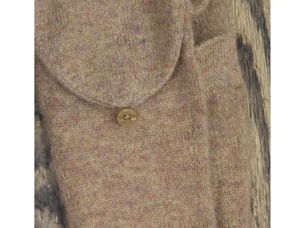NWT Charter Club 100% Cashmere Fingerless Knit Gloves Praline Heather Brown - Image 6