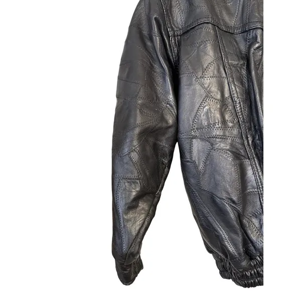VTG Navarre Leather Co Italian Stone Design Genuine Leather Jacket‎ - Image 5