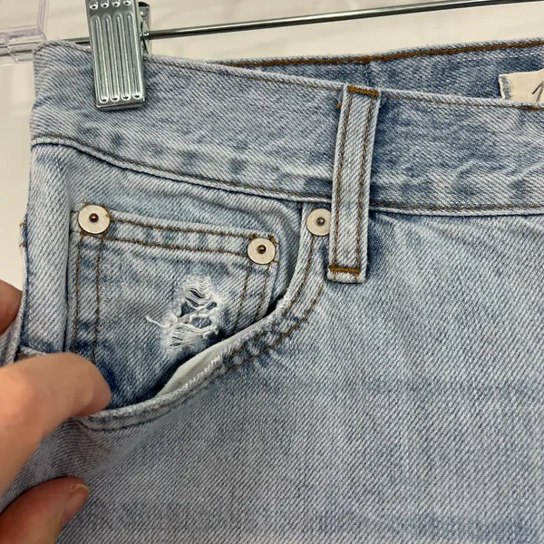 Madewell Size 26 Light Blue Perfect Vintage Jeans Straight Tapered 90s Mom Jeans - Image 5