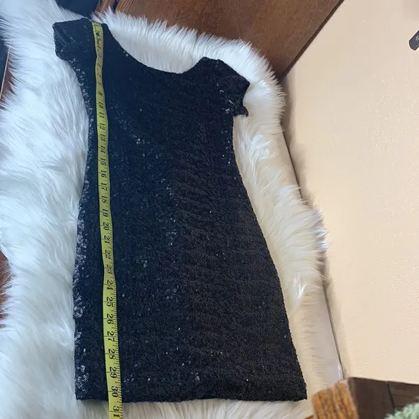 Free People Backstage Fever Black Sequin Mini Dress Size XXS - Image 8