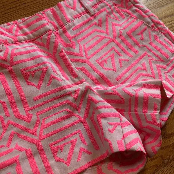 J. Crew neon hot pink tiki shorts size 0 - Image 3