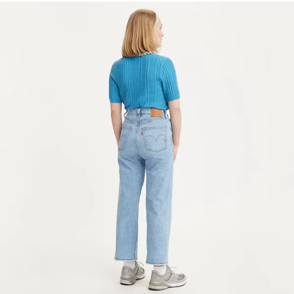 Levi's RIBCAGE STRAIGHT ANKLE WOMEN'S JEANS Samba Done - Light Wash size 29 - Image 3