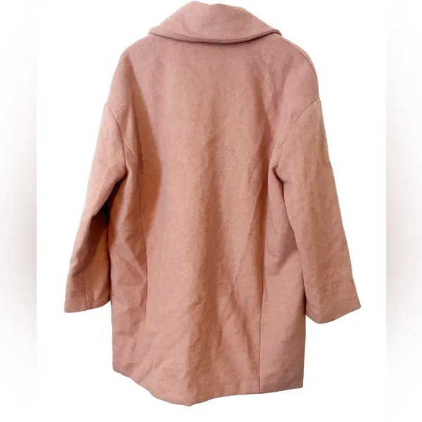 Astr the Label Dusty Pink Double-Breasted Wool Blend Pea Coat Size Small‎ - Image 2