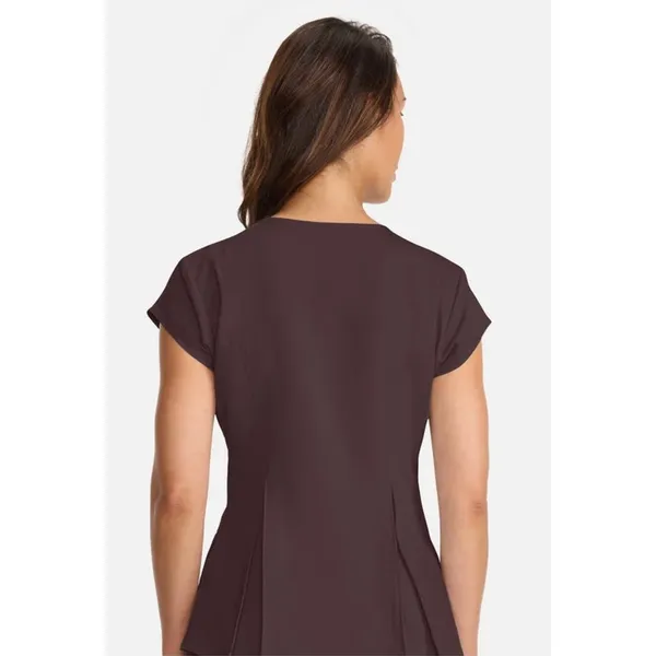 Medelita Women's Crew Neck Pleated Peplum Scrub Top Size XL - Image 2