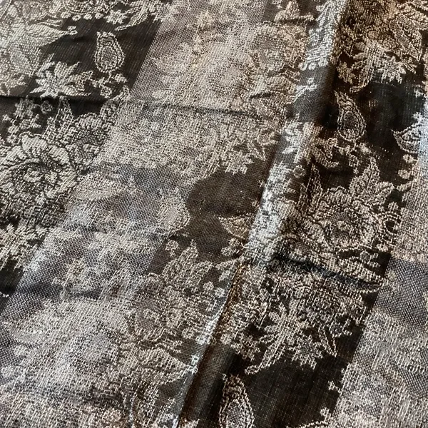 Floral Metallic Scarf Black - Image 4
