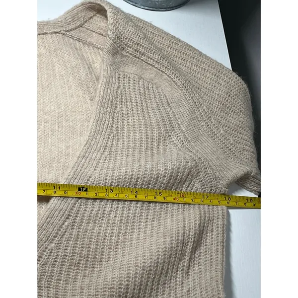 Banana Republic Beige Knit Open‎ Front Long Sleeve Cardigan Sweater Women Size S - Image 7