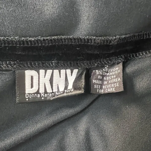 Vintage 90s DKNY Velvet Jumpsuit Pleated Waist Scoop Back Cinched Ballet Size 2 - Image 3