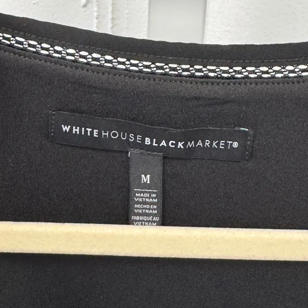 Y2K White House Black Market Black Faux Wrap Sleeveless Top Whimsical Med 2010s - Image 6