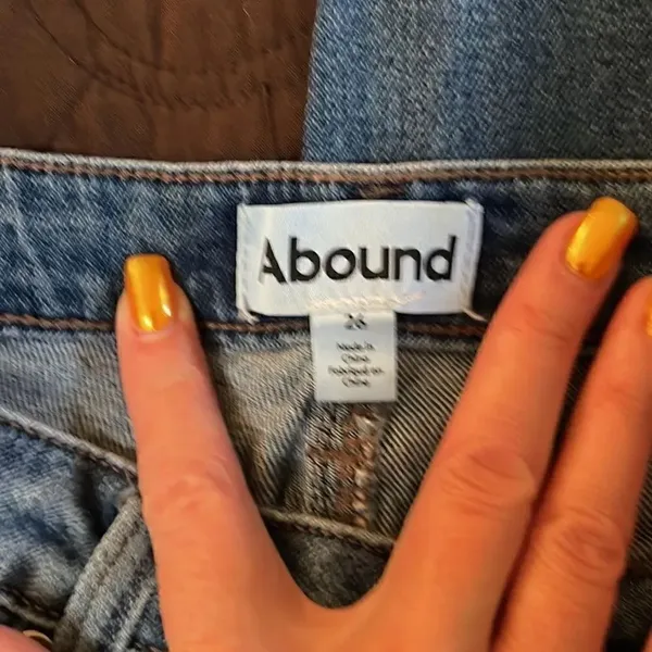 Abound button fly cotton jeans. Tapered. Size 26 waist. - Image 5