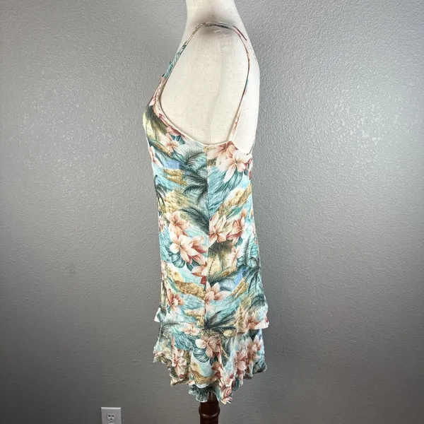 Farm Rio Mini Ruffle‎ Sun Dress Size S Tropical Hawaiian Strappy Front Beach - Image 4
