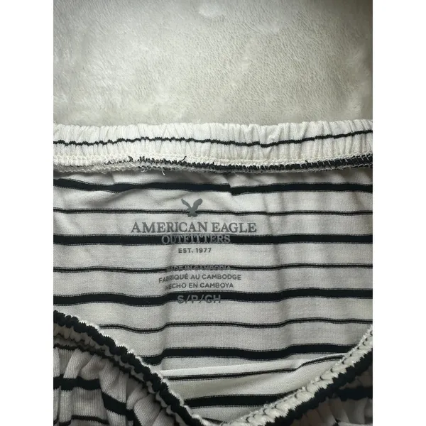 American Eagle Size-S Women's Striped Off The‎ Shoulder Top 3/4 Sleeve Shirt - Image 3
