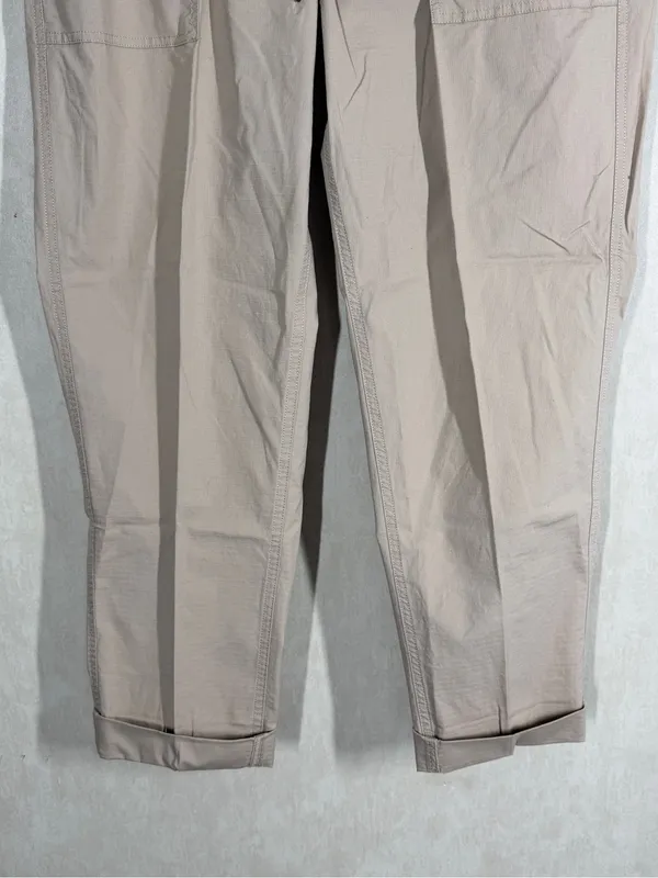 Vuori Women’s Organic Cotton Vintage Ripstop Ankle Pants Drawstrings in Gravel L - Image 5