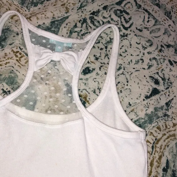 Betsey Johnson small wifey sequin tank top w/bow - Image 5