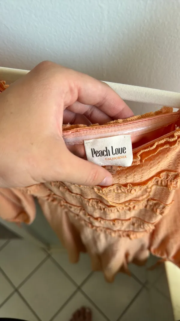 Peach Dress Love California Small - Image 3