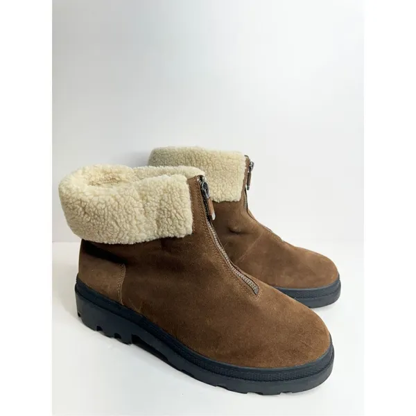 Caslon‎ Boots Cayla Water Resistant Size 9.5 Faux Shearling Trim Booties - Image 3