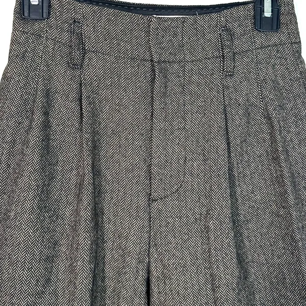2 Pants Trouser Alice + Olivia Herringbone Wool 31"in Dark Academia Old Money - Image 3