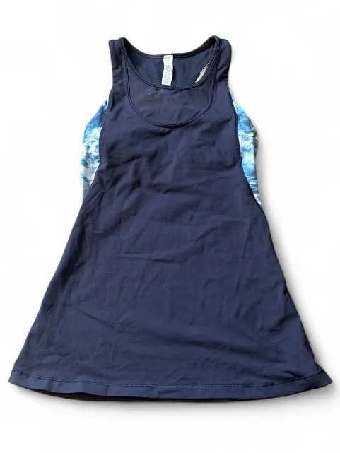 Lululemon Mesh With Me Tank Naval Blue Sea Side Silver Fox Alberta Lake Size 4 - Image 4