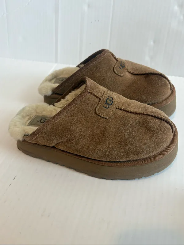 UGG DISCOQUETTE SLIDE SLIPPER CHESTNUT SIZE 6 - Image 2