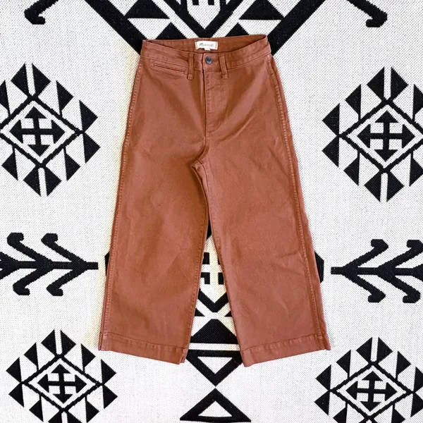 Madewell Emmett Wide Leg Cropped Pants in Burnt Sienna Size 25 - Image 3