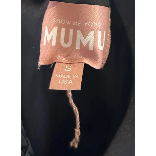 Show Me Your Mumu Lana Maxi Dress in Black Luxe Satin S - Image 5