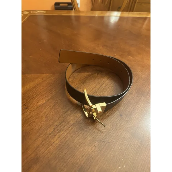 MICHAEL KORS Signature Reversible Belt Brown Gold Buckle No Sz - Image 3