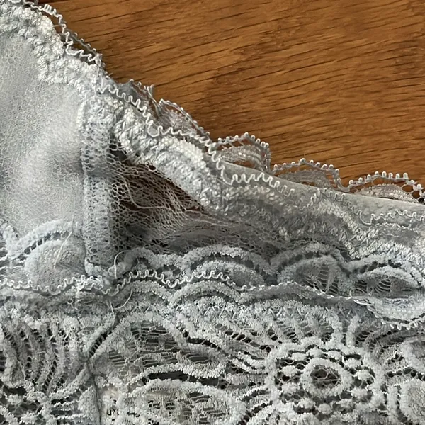 Aerie Light Blue Lace Unpadded Racerback Bralette - Image 4