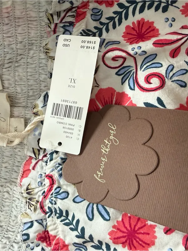 NWT Anthropologie Forever that Girl Rubble Tube Mini Dress Size XL Ivory Multi - Image 7