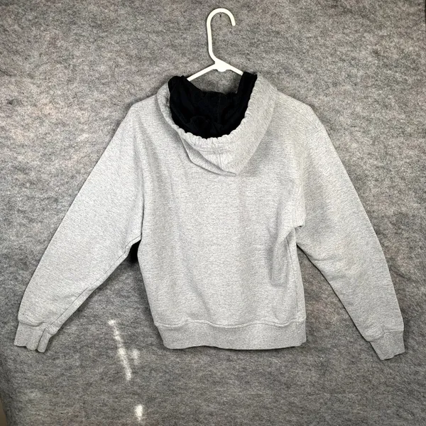 Champion Womens Hoodie Sweatshirt‎ Gray Pullover Long Sleeve Spellout Small - Image 3