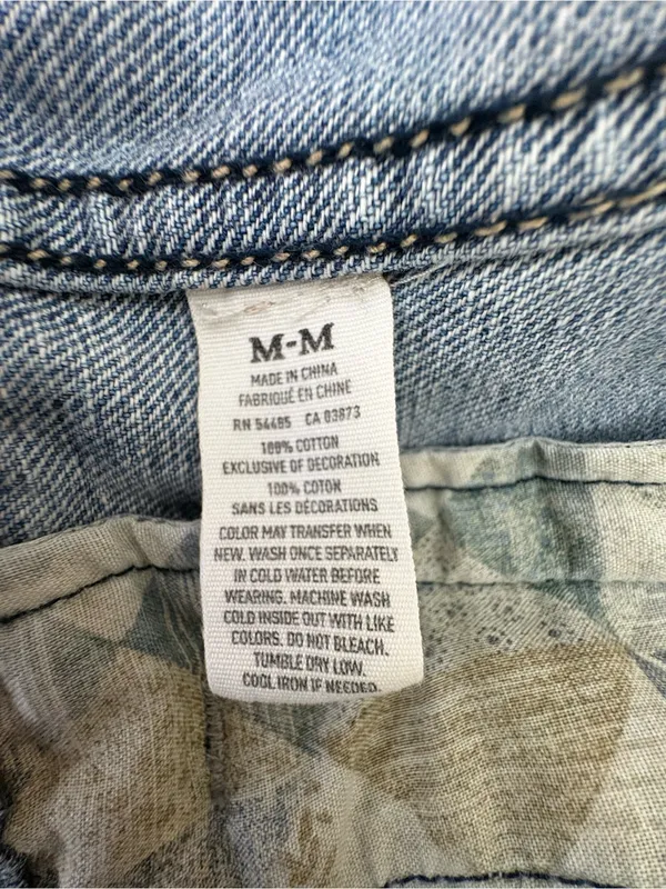 American Eagle Light Wash Denim Jacket Medium Jean Trucker Jacket - Image 6