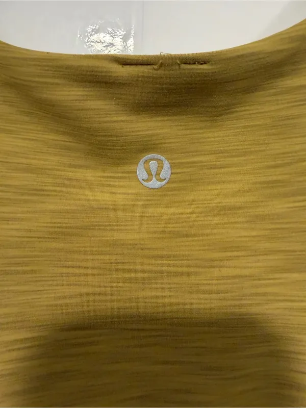 Sleeveless Lululemon Instill Crop Tank Top in Mustard Yellow - Image 3