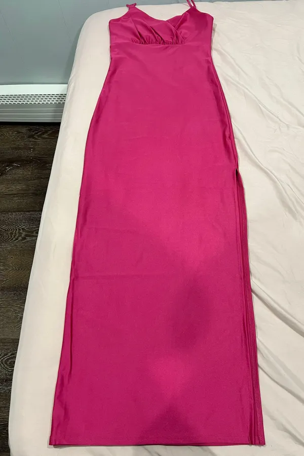 Pink Silk Dress - Image 4