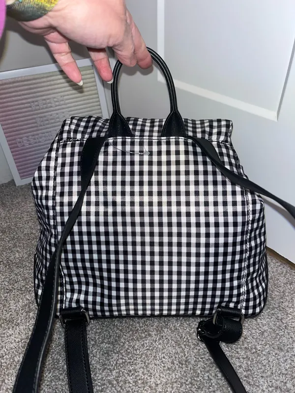 Karl Lagerfeld Cara Gingham Backpack  - Image 8