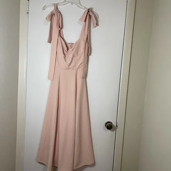 NWOT HOUSE OF CB 'Alicia' Blush Pink Midi Sundress XS - Image 2