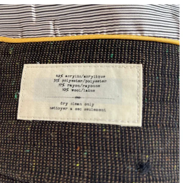 Cartonnier Tweed Equestrian Women Jacket Sz 4 Brown Preppy Cropped Anthropologie - Image 12
