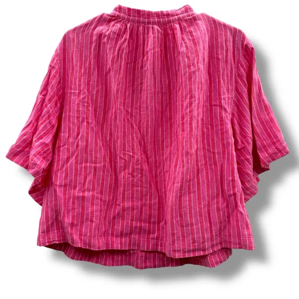Universal Thread Pink & White Striped V Neck Tie Half Sleeve‎ Top Sz XS NEW - Image 6