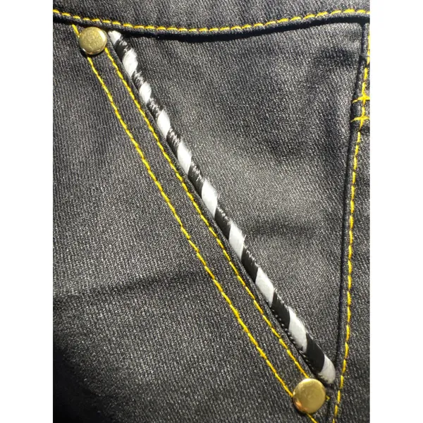Unique Vintage Star Power‎ Flare Jeans Contrast Stitching 1X/16 - Image 6