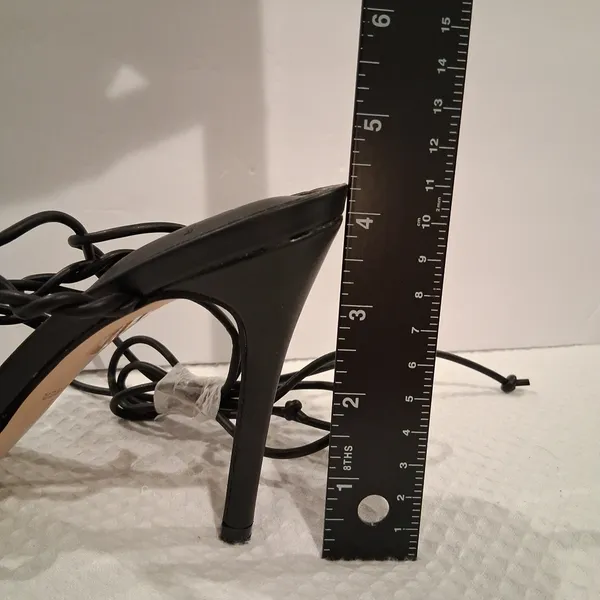 NEW Marc Fisher LTD Bea Twisted Lace-Up Stiletto Heel Sandals Black Size 7.5 - Image 6