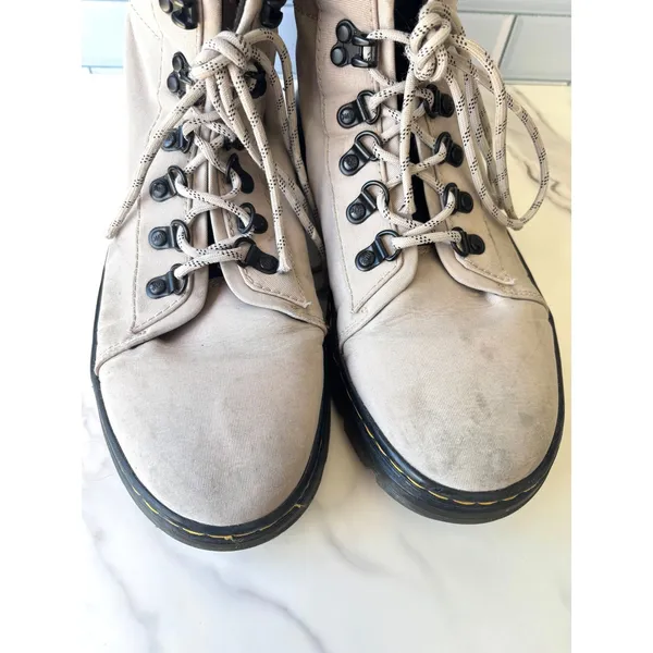 Dr. Martens Combs W Canvas‎ Utility Boots Beige Parchment Womens 10 26911292 - Image 2