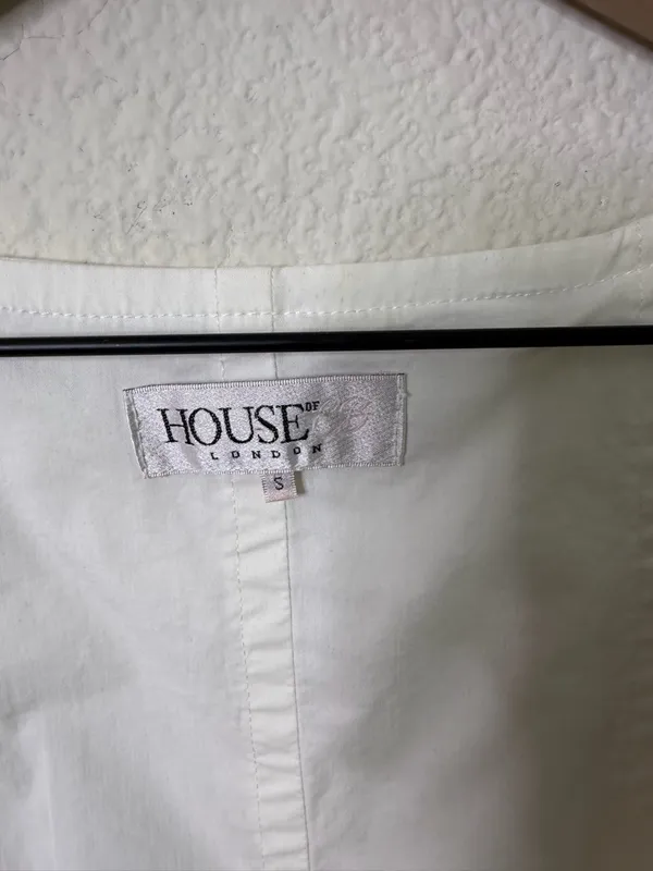 House of‎ CB London Tia White Puff Sleeved Corset Top Womens Size S - Image 9
