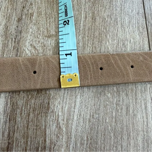 Source Unknown NEW Wide Vegan Leather Belt with Colorful and Metallic Studs Tan Khaki - Image 12