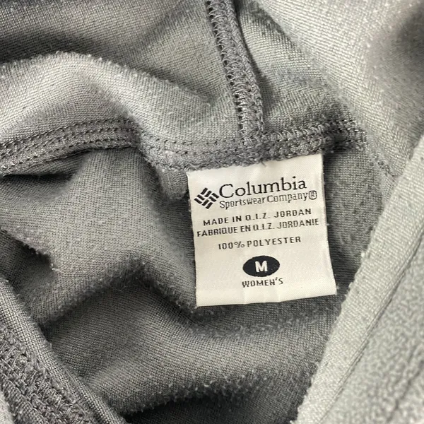 Columbia Hoodie Sweatshirt Women's Medium Gray Pullover Fleece Ladies - Image 3