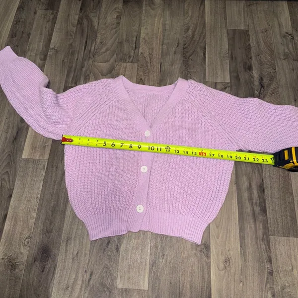 Princess Polly Purple Pink buttoned chunky knit oversized cardigan - Image 4