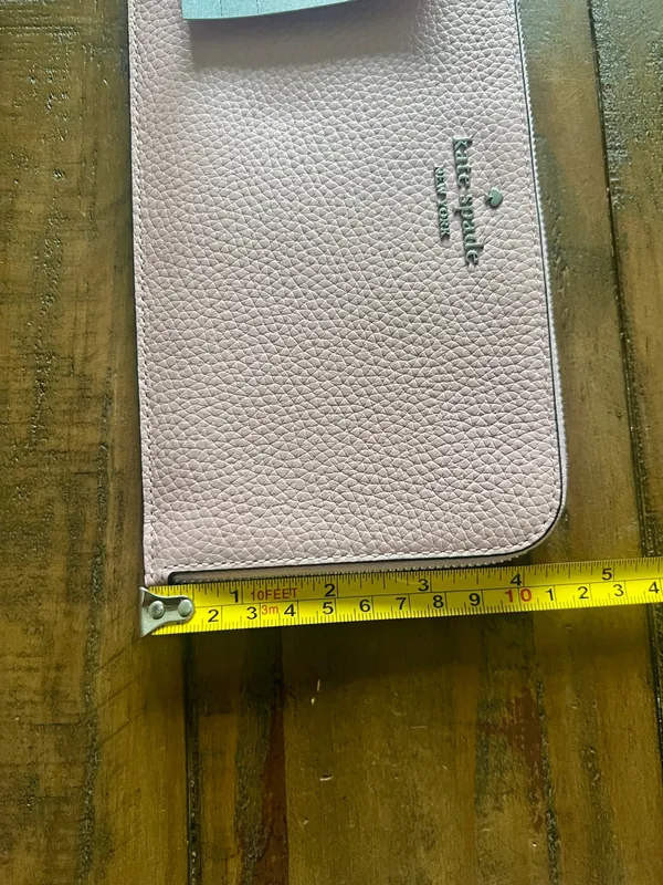 Brand New, Kate Spade Pebbled Leather Medium Wristlet & Spot the Spade Bracelet - Image 4