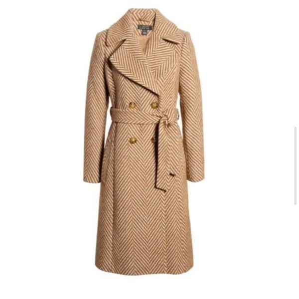 Halogen Atlantic x Pacific Herringbone Belted Coat - Image 4