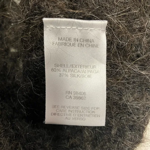 Theyskens' Theory Women's Alpaca Silk Blend Brown Cropped Turtleneck Size P - Image 5