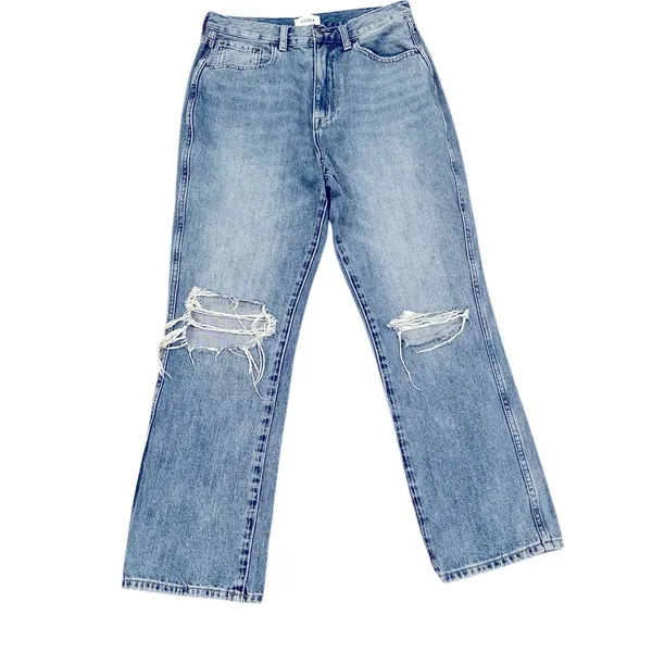 Pistola Revolve High Waisted Rise Distressed Denim Blue Jeans 29 - Image 2