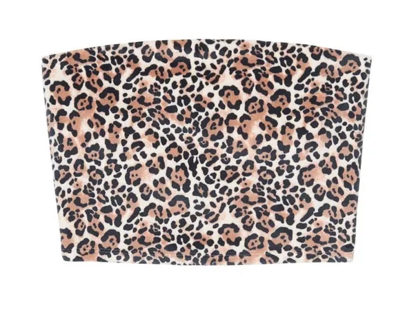 VS Pink Velour Cheetah Print Tube Top NWT - Image 2