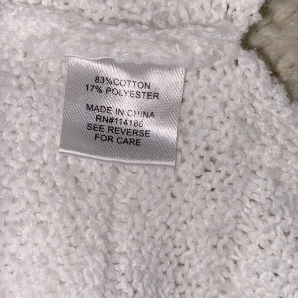 Peyton Promise white knit sweater size 1X - Image 5