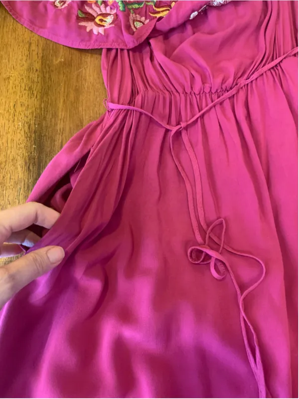 Davi & Dani Embroidered Maxi Dress Pink Size S - Image 7